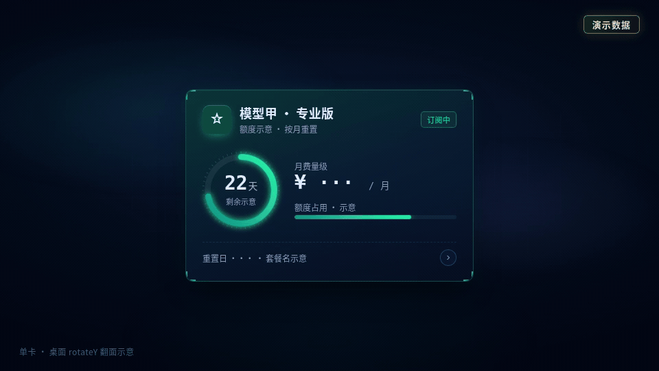 翻面动效